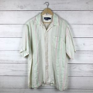 Ralph Lauren Linen Button Short Sleeve Shirt 90s vintage